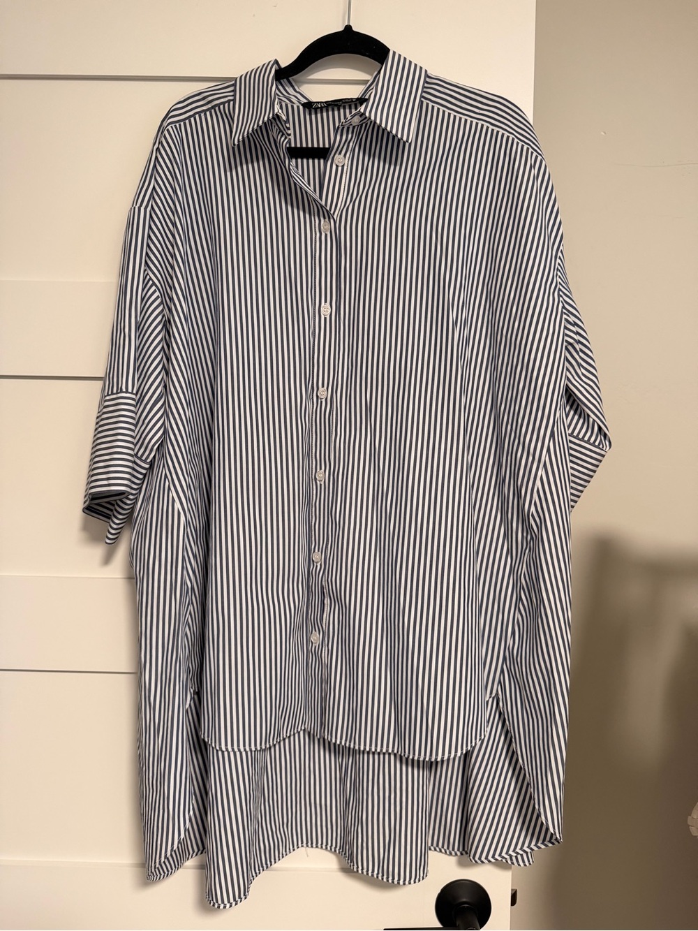 Zara Oversized Short Sleeve Button-Up